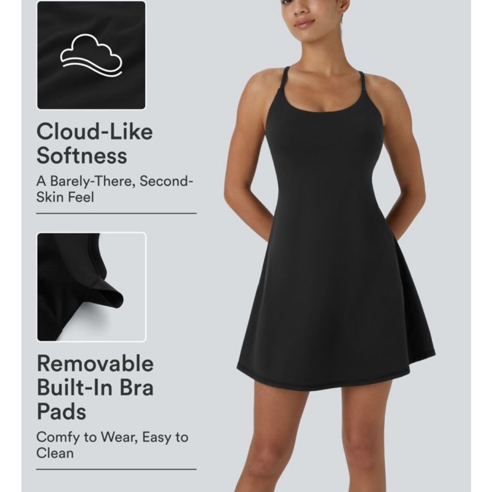 Halara SoftlyZero™ Plush Backless Active Dress